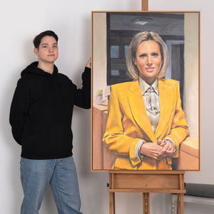 Portrait nach Foto Bild acryl Leinwand Handgemalt