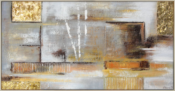 Handgemaltes Acryl Leinwandbild „Goldene Abstraktion“
