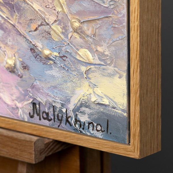 Handgeschilderd Acrylschilderij - Abstracte Bloemen 'Lente Begin'