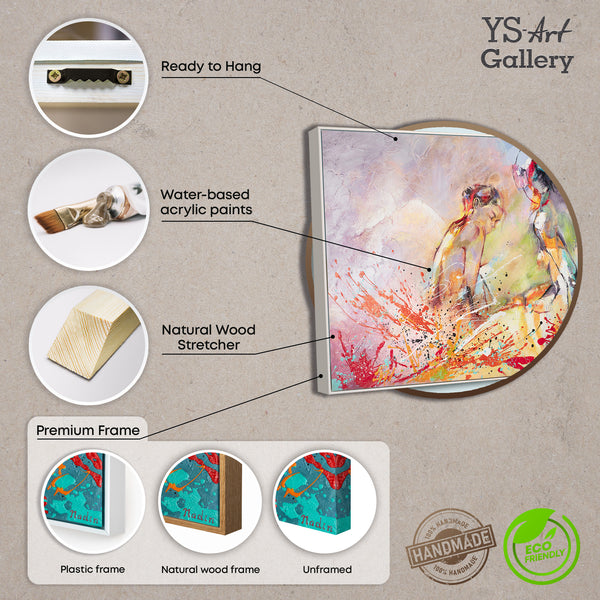 Gerahmtes Landschaftsgemälde, bereit zum Aufhängen