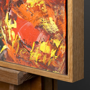 Acryl Schilderij Modern – Handgeschilderde Papegaai in de Zon