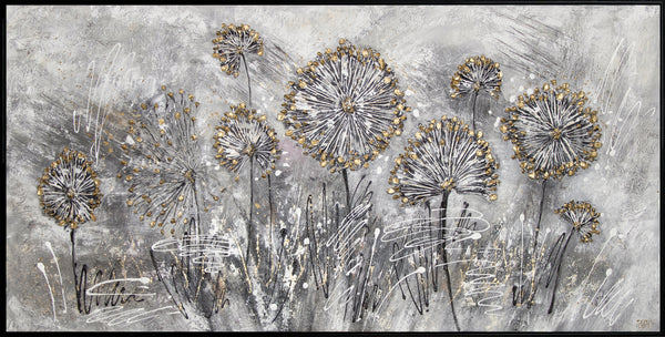 Handgemaakte Acrylkunst "Lente Bloemen" – Modern Schilderij voor de Woonkamer
