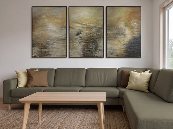 Handgemaakte acryl schilderij "Kracht van de Elementen" – Abstract kunstwerk op canvas