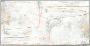 Handgemalte acrylbilder auf leinwand "goldene Schleife"
