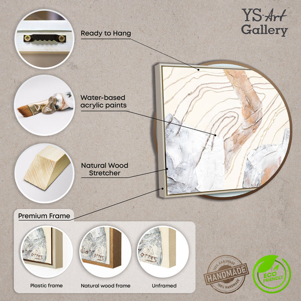 Gerahmtes Acrylgemälde einer regnerischen Straßenszene, fertig zum Aufhängen