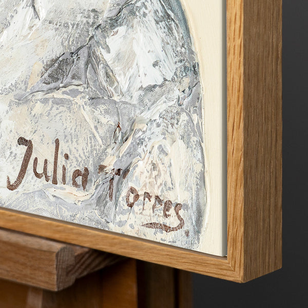 Leinwandbild mit natürlichem Holzrahmen – Detail