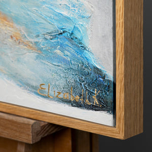 Abstracte kunstfoto's met de hand geschilderd "Smaragd"