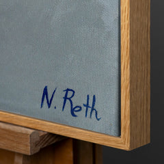 Modernes Leinwandbild mit Naturholzrahmen