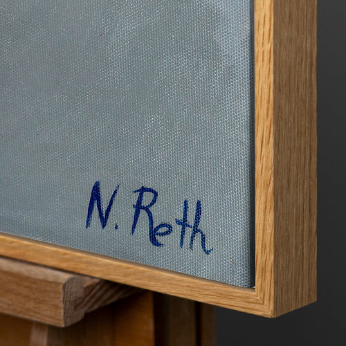 Modernes Leinwandbild mit Naturholzrahmen