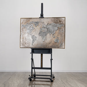 Lichtgevende kunstwerken schilderijen handgeschilderd "Wereld op Canvas"