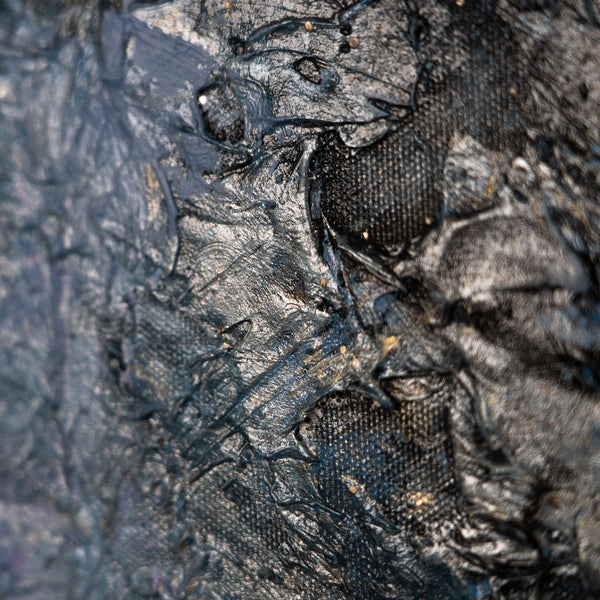 Nachtlichtend kunstwerk handgeschilderd met lijst "Magische Kaart"