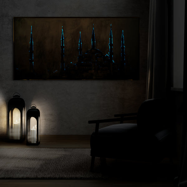 Nachtlichtende kunstwerken "Oasis of Faith"