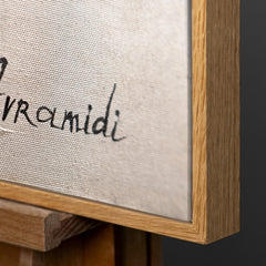 Modernes Leinwandbild mit Naturholzrahmen