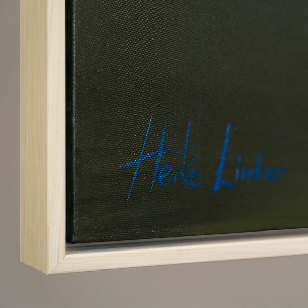 Fluorescerend zelflichtend landschapsschilderij "Forest Horizons"