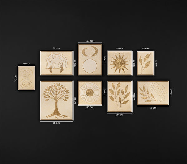 Naturbild in Beige und Gold