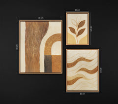 Luxe 3D Reliëf Wanddecoratie Set 3–11 Delig In Lijst Handgeschilderde Abstracte Kunst Op Canvas | YS Art