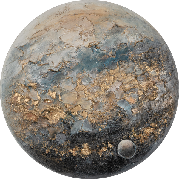 Lichtgevend kunstwerk met gouden details en moderne esthetiek – "Orbis"