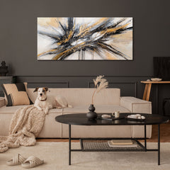Acryl schilderij op canvas abstract schilderij "Flow of Power" 115x50cm