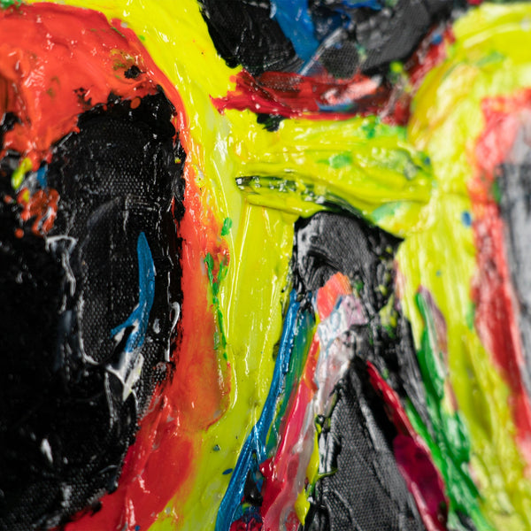 Handgemalte Acrylmalerei Portrait Struktur moderne Kunst