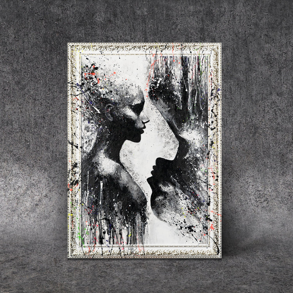 Moderne kunst - Handgeschilderde foto's op canvas voor de woonkamer