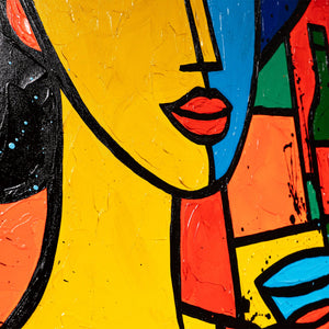 Leinwandbild Abstrakt Struktur Bunt