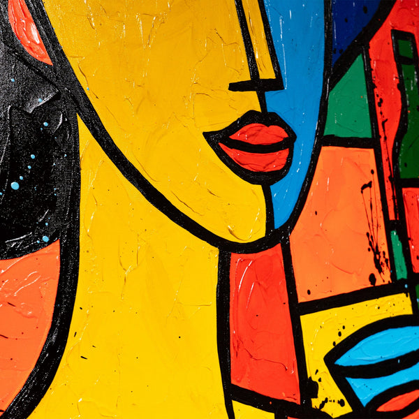 Leinwandbild Abstrakt Struktur Bunt