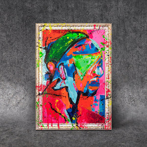 Modernes Wandbild mit abstraktem Frauenporträt