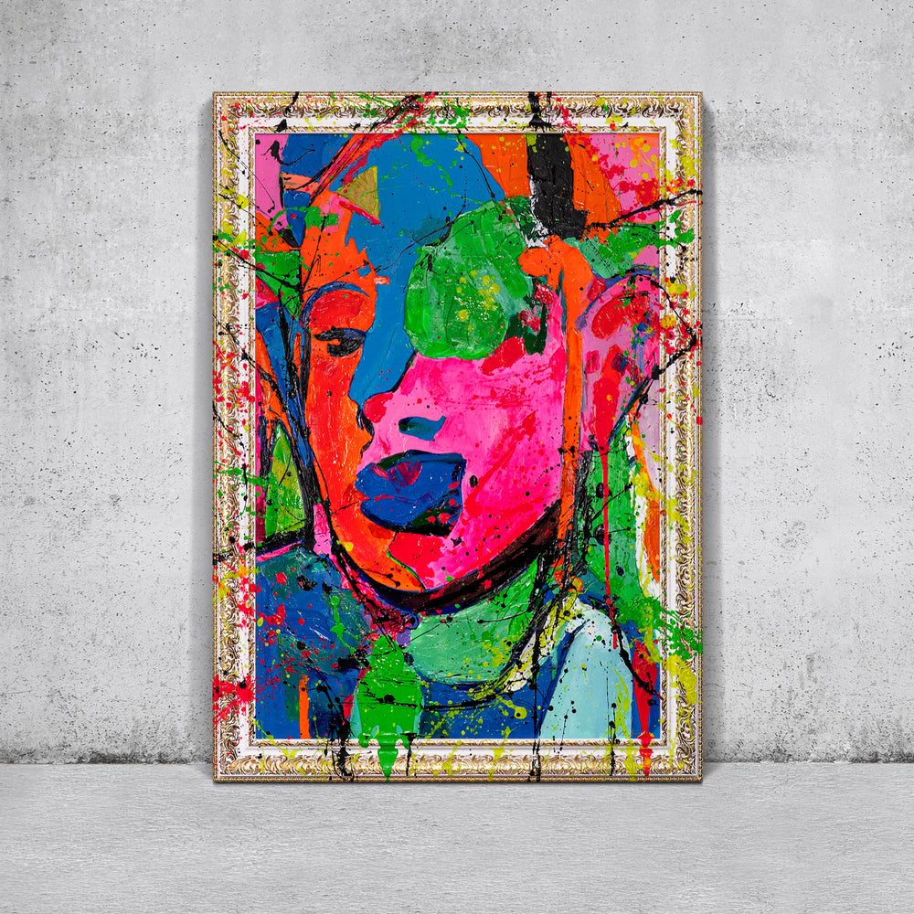 Farbenfrohe Acrylkunst Auf Leinwand