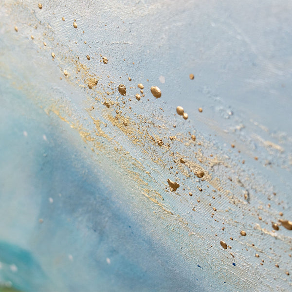 Handgeschilderd Abstract Landschap "Zacht Licht" – Moderne Natuur Wanddecoratie
