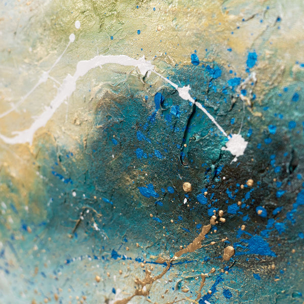 Handgeschilderd Abstract Landschap "Zacht Licht" – Moderne Natuur Wanddecoratie
