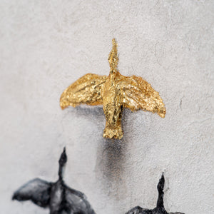 Together We Soar – handgemaltes Motivationsbild fürs Büro mit 3D-Relief, 140 × 70 cm