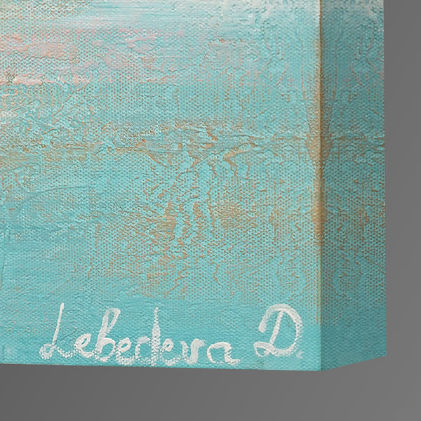 Handgeschilderd Acrylschilderij Zeegezicht Abstract "Zeilboten"