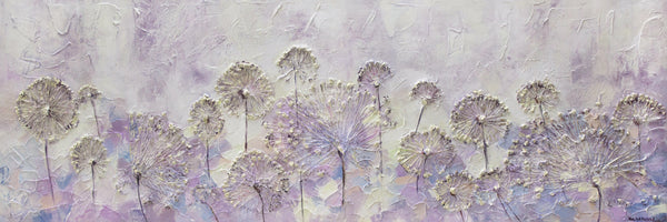 Handgemaltes Acryl-Leinwandbild „Frühlingsanfang“ in Pastelltönen