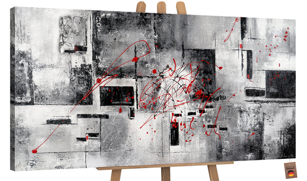 Acrylfarben Bild "Courage" moderne Wanddeko mit Rahmen