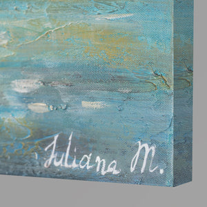 Handgeschilderd Landschap "Zomerse Afkoeling" op Canvas 120x80 cm