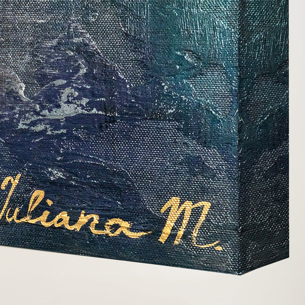 Moderne Abstracte Schilderij "Fragmenten" met Lijst Woonkamer Kunst