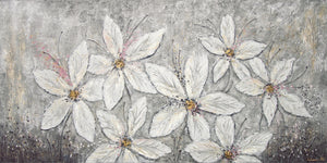 Modern acrylbilder mit struktur "Blumenparadies"