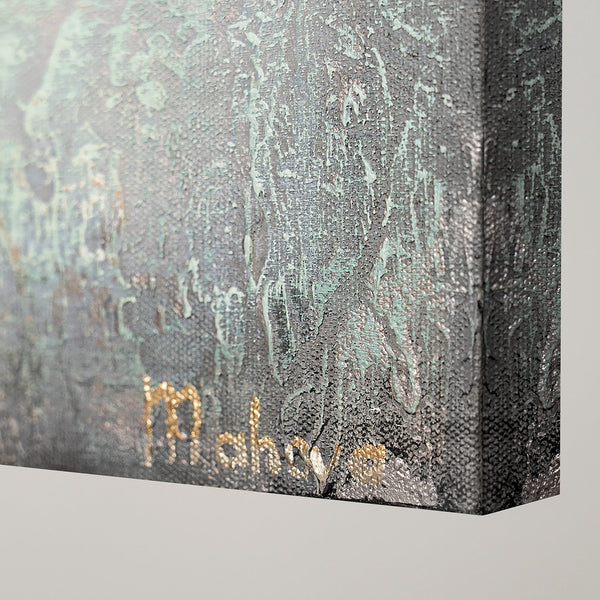 Abstrakte Acrylfarben Landschaftsmalerei "Zonne-energie" - Schilderij voor woonkamer