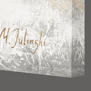 Abstrakte schilderij met lijst "Gouden lus"