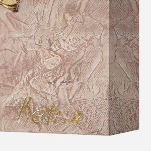 Stijlvol acryl schilderij met bloemenmotief "Malve"