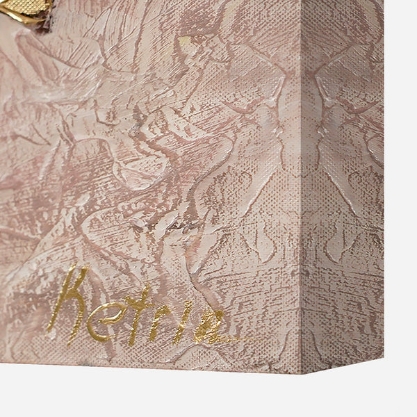 Stijlvol acryl schilderij met bloemenmotief "Malve"