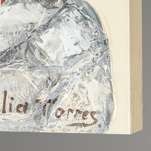 Abstract schilderij met acrylverf op canvas “Symphony”.