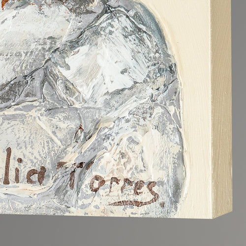 Abstract schilderij met acrylverf op canvas “Symphony”.