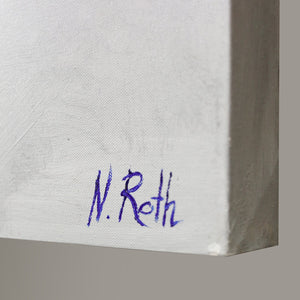 Moderne abstracte kunst: handgeschilderde schilderijen op canvas "Galactic"