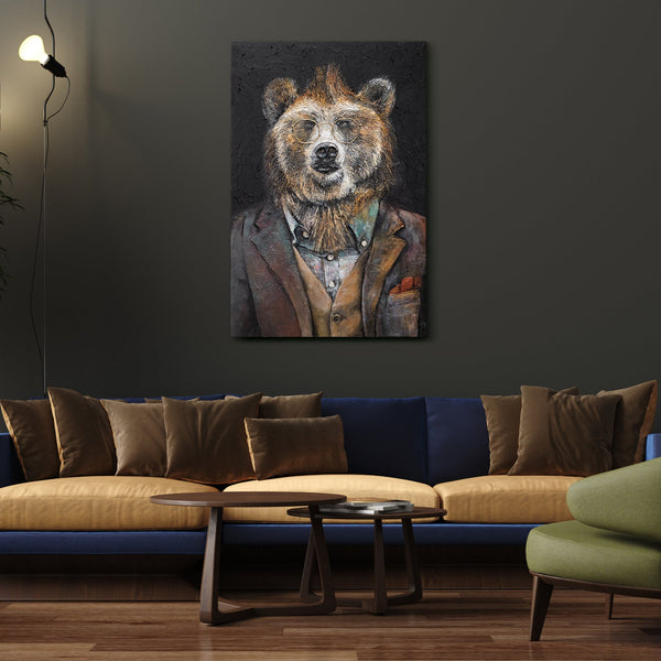Abstract schilderij op canvas met bladgoud – Handgeschilderd kunstwerk "Stärke"