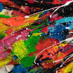 Abstraktes Auge Acrylmalerei Handgemalt Relief Kunst