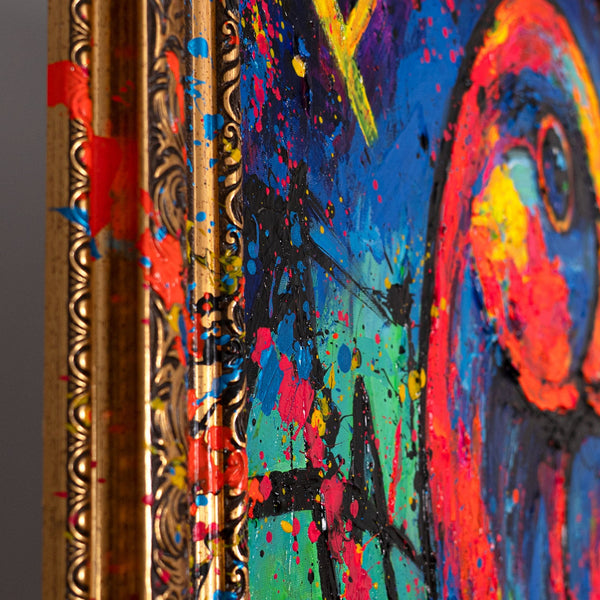 Abstraktes Entenmotiv moderne Wandkunst im hellen Raum