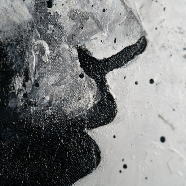 Abstraktes Gesicht Acrylkunst Modern