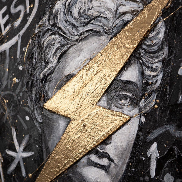 Acrylgemälde Schwarz Gold Modern