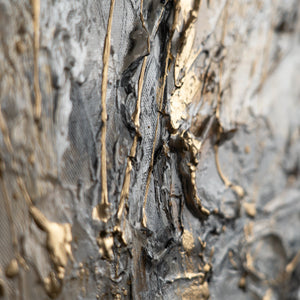 Acrylstruktur Gold handgemalte Engelflügel Kunst Detail